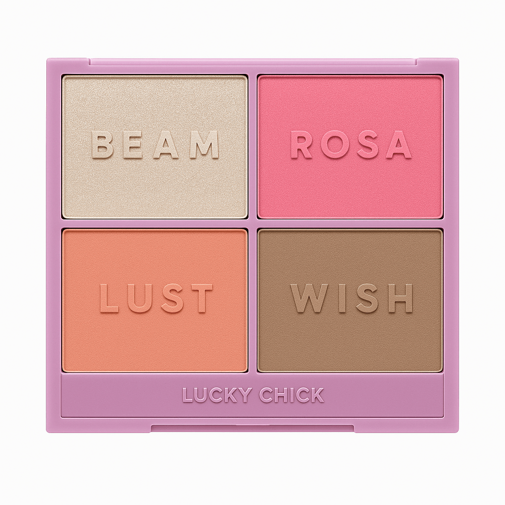 Angel Baby Glow Face Palette – Peach Pink Highlighter by Lucky Chick