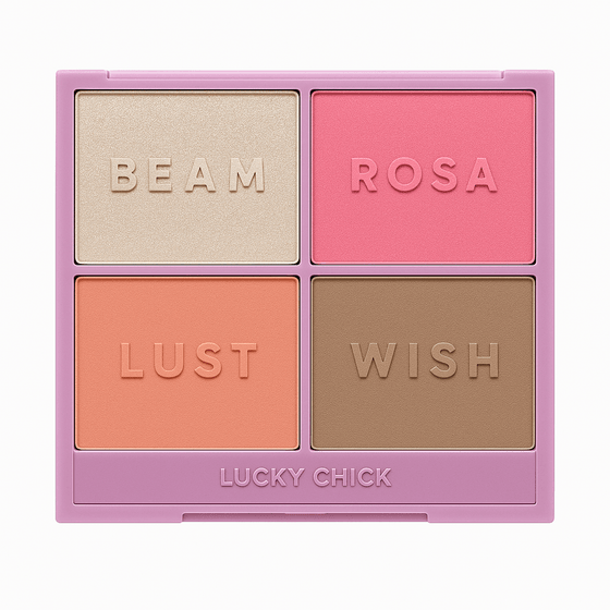 Angel Baby Glow Face Palette – Peach Pink Highlighter by Lucky Chick