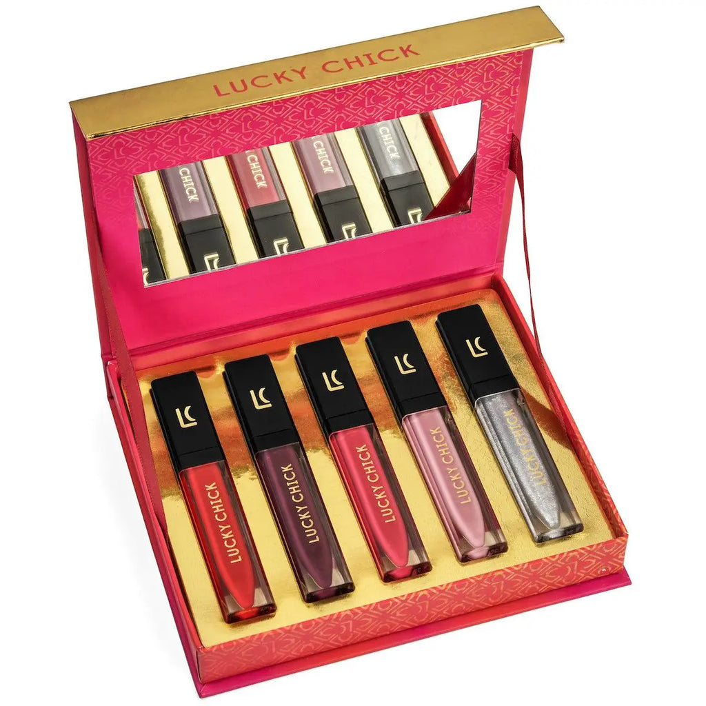 5 piece lip gloss set in a beautiful box